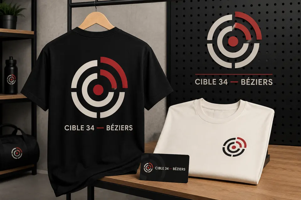 T-shirt graphique pour un stand de tir sportif à Béziers