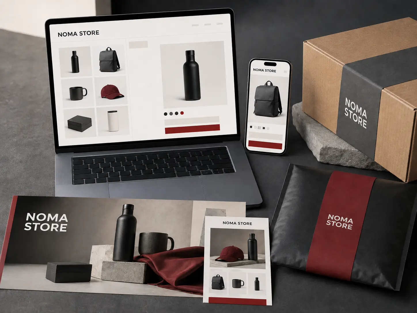 Design e-commerce et packshots pour Noma Store